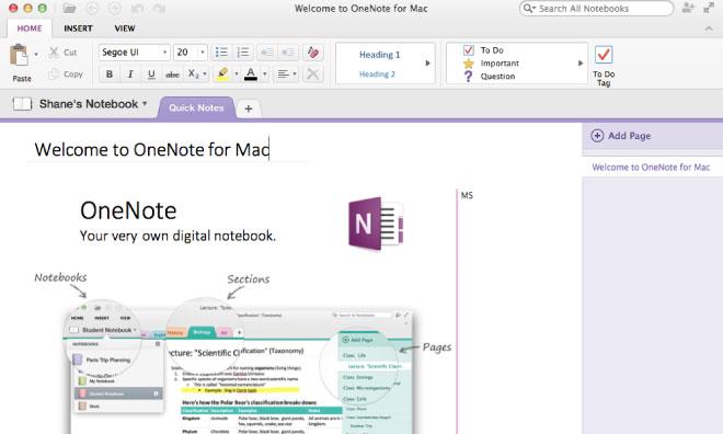 use microsoft onenote for mac